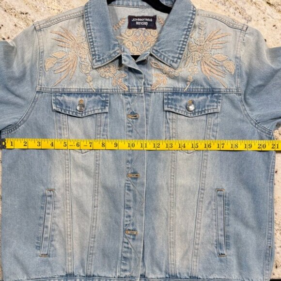 Johnny Was Blue Lace Jean Jacket - Picture 12 of 12